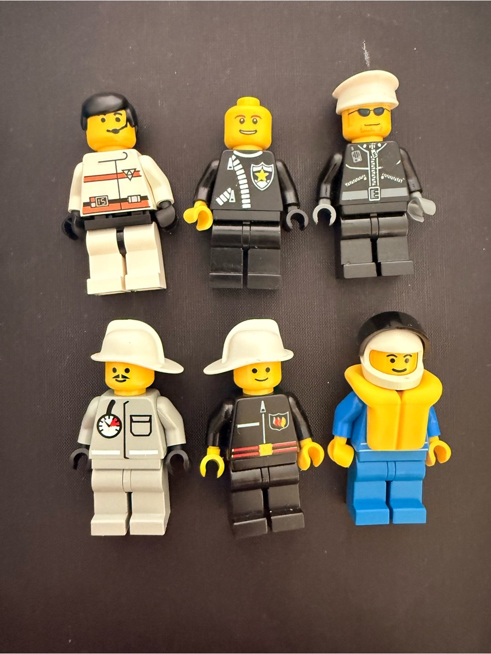 Lego Vintage Classic Town Minifigures Police Fireman